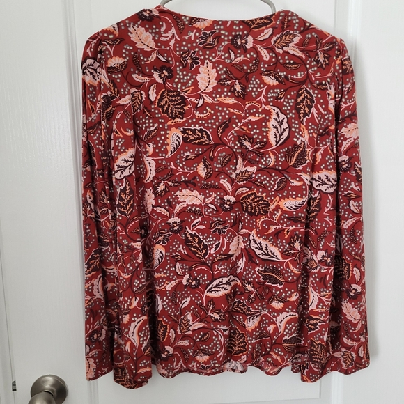 Jessica Simpson Belled sleeve Blouse Boho Size M - Picture 4 of 5